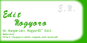 edit mogyoro business card